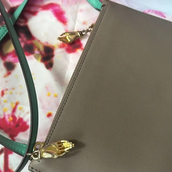 ALEXIS BITTAR - IN MY DREAMS POUCH CROSSBODY - SEA FOAM/TAUPE - Picture 10 of 12